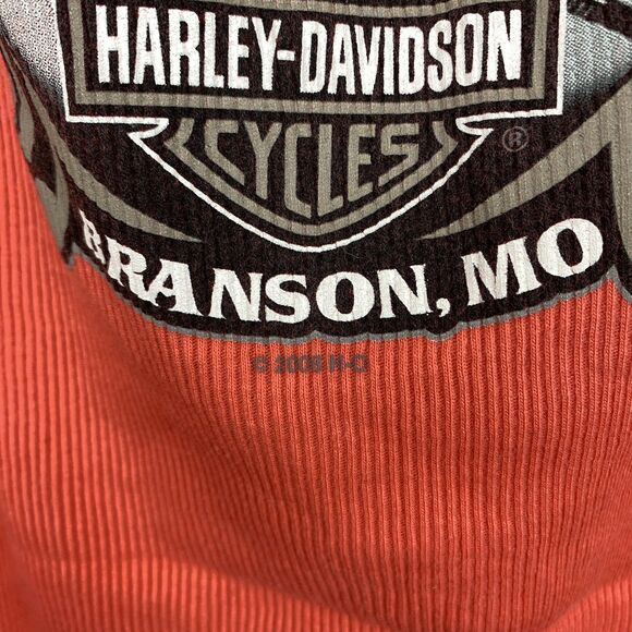 Harley-Davidson Shirt Womens Medium Red Tank Top Denney’s Branson MO Graphic - Picture 5 of 9